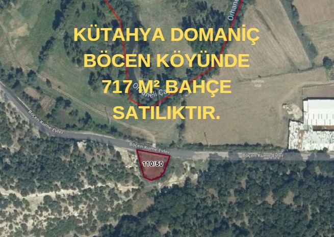 KÜTAHYA DOMANİÇ BÖCEN KÖYÜNDE 717 M² BAHÇE SATILIKTIR. - KÜTAHYA DOMANİÇ fotoğraf 6